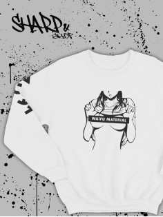 "Толстовки, свитшоты и худи Sharp&Shop" Свитшот Аниме белый оверсайз толстовка кофта с принтом Amine