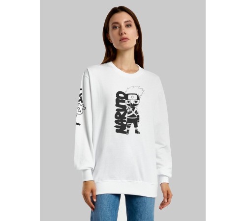 "Толстовки, свитшоты и худи Sharp&Shop" Свитшот Аниме белый оверсайз толстовка кофта с принтом Amine