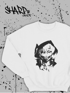 "Толстовки, свитшоты и худи Sharp&Shop" Свитшот Аниме белый оверсайз толстовка кофта с принтом Amine
