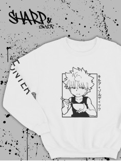 "Толстовки, свитшоты и худи Sharp&Shop" Свитшот Аниме белый оверсайз толстовка кофта с принтом Amine