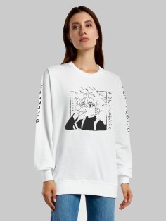 "Толстовки, свитшоты и худи Sharp&Shop" Свитшот Аниме белый оверсайз толстовка кофта с принтом Amine