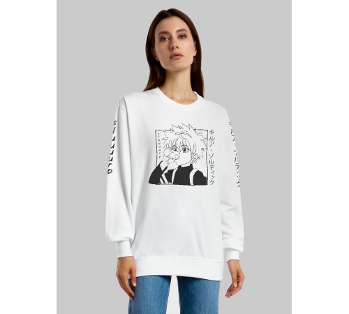 "Толстовки, свитшоты и худи Sharp&Shop" Свитшот Аниме белый оверсайз толстовка кофта с принтом Amine