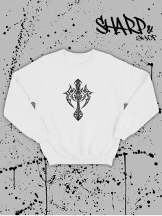 "Толстовки, свитшоты и худи Sharp&Shop" Свитшот Аниме белый оверсайз толстовка кофта с принтом Amine