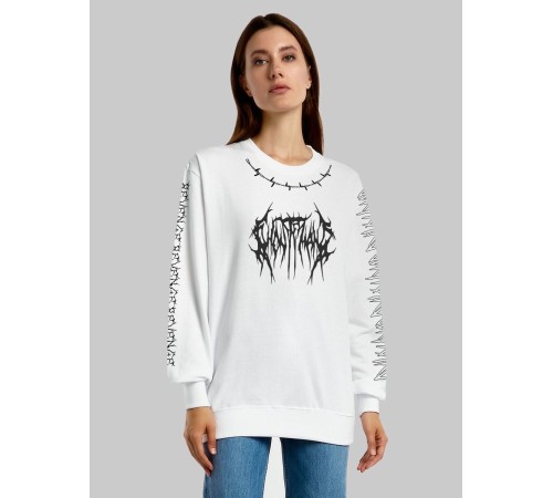 "Толстовки, свитшоты и худи Sharp&Shop" Свитшот Аниме белый оверсайз толстовка кофта с принтом Amine