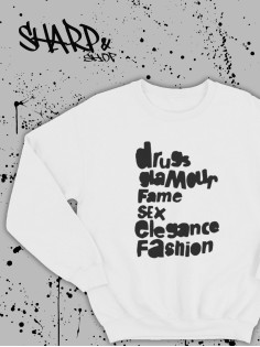 "Толстовки, свитшоты и худи Sharp&Shop" Свитшот Аниме белый оверсайз толстовка кофта с принтом Amine