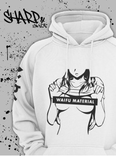 "Толстовки, свитшоты и худи Sharp&Shop" Белое худи Аниме мужское женское кофта