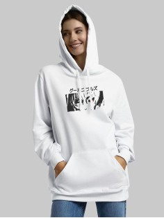 "Толстовки, свитшоты и худи Sharp&Shop" Белое худи Аниме мужское женское кофта