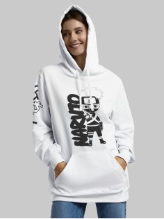 "Толстовки, свитшоты и худи Sharp&Shop" Белое худи Аниме мужское женское кофта