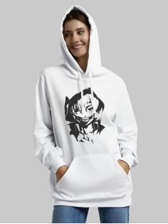 "Толстовки, свитшоты и худи Sharp&Shop" Белое худи Аниме мужское женское кофта