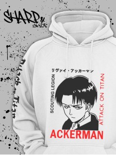 "Толстовки, свитшоты и худи Sharp&Shop" Белое худи Аниме мужское женское кофта