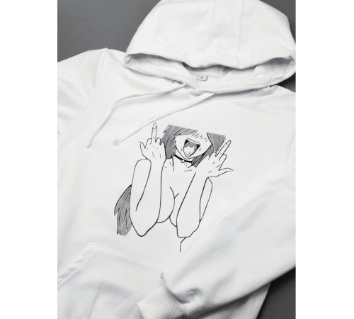 "Толстовки, свитшоты и худи Sharp&Shop" Белое худи Аниме мужское женское кофта