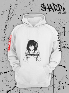 "Толстовки, свитшоты и худи Sharp&Shop" Белое худи Аниме мужское женское кофта
