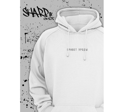 "Толстовки, свитшоты и худи Sharp&Shop" Белое худи Аниме мужское женское кофта