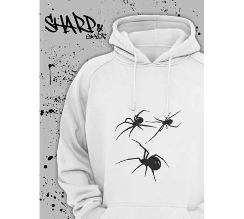 "Толстовки, свитшоты и худи Sharp&Shop" Белое худи Аниме мужское женское кофта