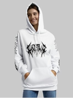 "Толстовки, свитшоты и худи Sharp&Shop" Белое худи Аниме мужское женское кофта