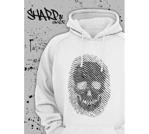 "Толстовки, свитшоты и худи Sharp&Shop" Белое худи Аниме мужское женское кофта