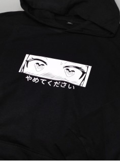 "Толстовки, свитшоты и худи Sharp&Shop" Черное худи Аниме толстовка с капюшоном кофта Amine хентай