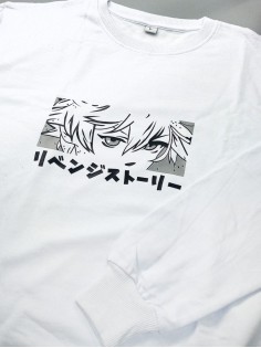 "Толстовки, свитшоты и худи Sharp&Shop" Белый свитшот Аниме толстовка с капюшоном кофта Amine хентай