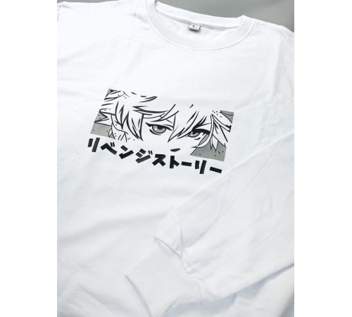 "Толстовки, свитшоты и худи Sharp&Shop" Белый свитшот Аниме толстовка с капюшоном кофта Amine хентай