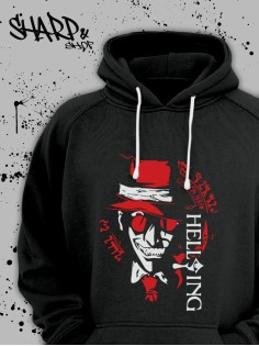 "Толстовки, свитшоты и худи Sharp&Shop" Черное худи Аниме толстовка с капюшоном кофта Amine хентай