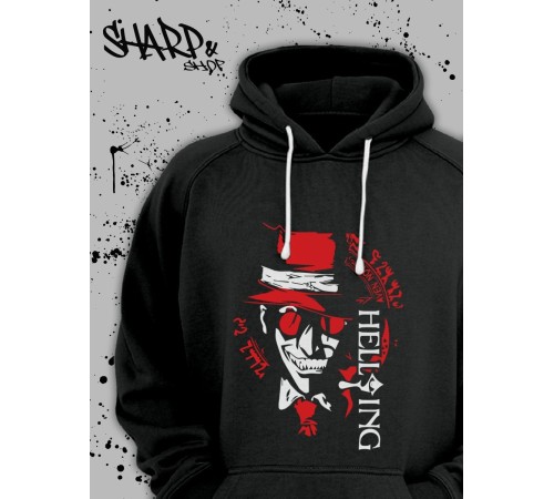 "Толстовки, свитшоты и худи Sharp&Shop" Черное худи Аниме толстовка с капюшоном кофта Amine хентай