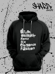 "Толстовки, свитшоты и худи Sharp&Shop" Черное худи Аниме толстовка с капюшоном кофта Amine хентай