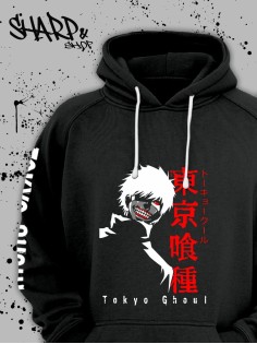 "Толстовки, свитшоты и худи Sharp&Shop" Черное худи Аниме толстовка с капюшоном кофта Amine хентай