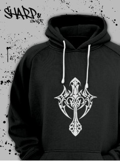 "Толстовки, свитшоты и худи Sharp&Shop" Черное худи Аниме толстовка с капюшоном кофта Amine хентай