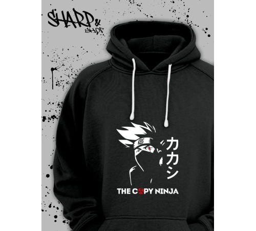 "Толстовки, свитшоты и худи Sharp&Shop" Черное худи Аниме толстовка с капюшоном кофта Amine хентай