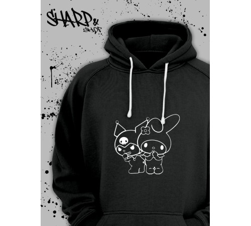 "Толстовки, свитшоты и худи Sharp&Shop" Черное худи Аниме толстовка с капюшоном кофта Amine хентай