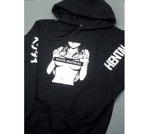 "Толстовки, свитшоты и худи Sharp&Shop" Черное худи Аниме толстовка с капюшоном кофта Amine хентай
