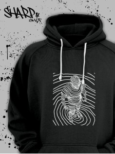 "Толстовки, свитшоты и худи Sharp&Shop" Черное худи Аниме толстовка с капюшоном кофта Amine хентай