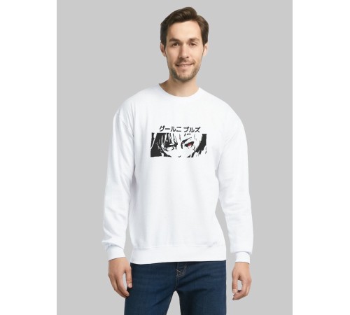 "Толстовки, свитшоты и худи Sharp&Shop" Белый свитшот Аниме толстовка с капюшоном кофта Amine хентай