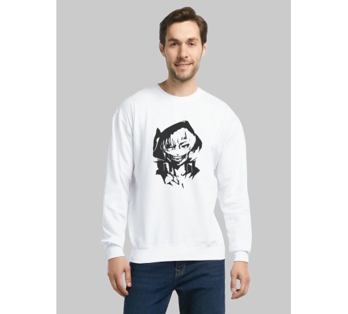 "Толстовки, свитшоты и худи Sharp&Shop" Белый свитшот Аниме толстовка с капюшоном кофта Amine хентай