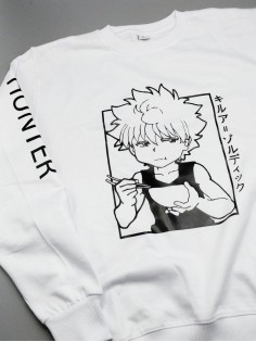 "Толстовки, свитшоты и худи Sharp&Shop" Белый свитшот Аниме толстовка с капюшоном кофта Amine хентай