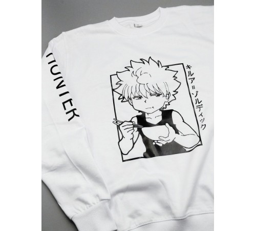 "Толстовки, свитшоты и худи Sharp&Shop" Белый свитшот Аниме толстовка с капюшоном кофта Amine хентай