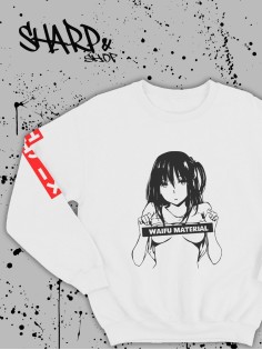 "Толстовки, свитшоты и худи Sharp&Shop" Белый свитшот Аниме толстовка с капюшоном кофта Amine хентай