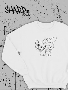 "Толстовки, свитшоты и худи Sharp&Shop" Белый свитшот Аниме толстовка с капюшоном кофта Amine хентай