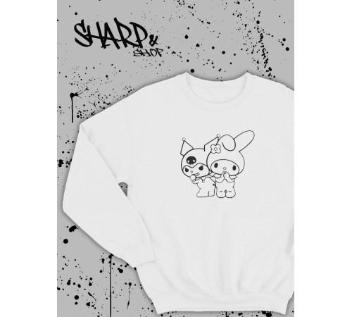 "Толстовки, свитшоты и худи Sharp&Shop" Белый свитшот Аниме толстовка с капюшоном кофта Amine хентай