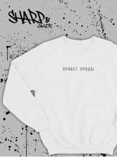 "Толстовки, свитшоты и худи Sharp&Shop" Белый свитшот Аниме толстовка с капюшоном кофта Amine хентай