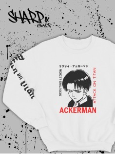 "Толстовки, свитшоты и худи Sharp&Shop" Белый свитшот Аниме толстовка с капюшоном кофта Amine хентай