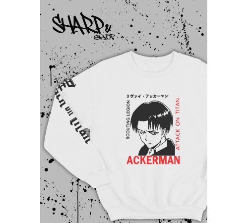 "Толстовки, свитшоты и худи Sharp&Shop" Белый свитшот Аниме толстовка с капюшоном кофта Amine хентай