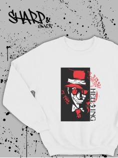 "Толстовки, свитшоты и худи Sharp&Shop" Белый свитшот Аниме толстовка с капюшоном кофта Amine хентай