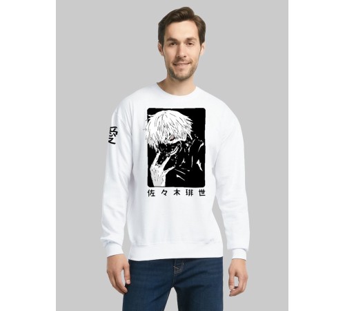 "Толстовки, свитшоты и худи Sharp&Shop" Белый свитшот Аниме толстовка с капюшоном кофта Amine хентай