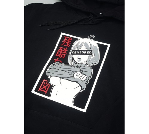 "Толстовки, свитшоты и худи Sharp&Shop" Черное худи Аниме толстовка с капюшоном кофта Amine хентай