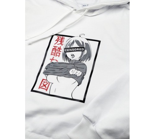 "Толстовки, свитшоты и худи Sharp&Shop" Белое худи Аниме толстовка с капюшоном кофта Amine хентай