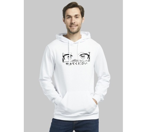 "Толстовки, свитшоты и худи Sharp&Shop" Белое худи Аниме толстовка с капюшоном кофта Amine хентай