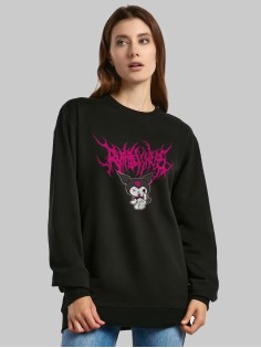 "Толстовки, свитшоты и худи Sharp&Shop" Свитшот Аниме черный оверсайз толстовка с принтом Amine