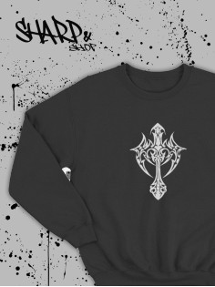 "Толстовки, свитшоты и худи Sharp&Shop" Свитшот Аниме черный оверсайз толстовка с принтом Amine