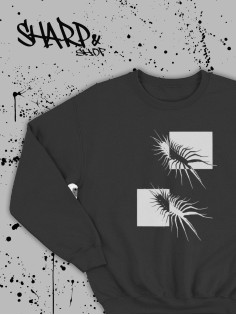 "Толстовки, свитшоты и худи Sharp&Shop" Свитшот Аниме черный оверсайз толстовка с принтом Amine